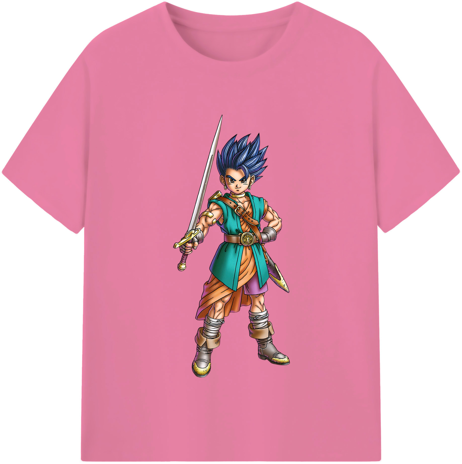 （画像用） ドラゴンクエスト Doragon Kuesuto Dragon Quest 綿100％半袖Tシャツ（フロントプリント）